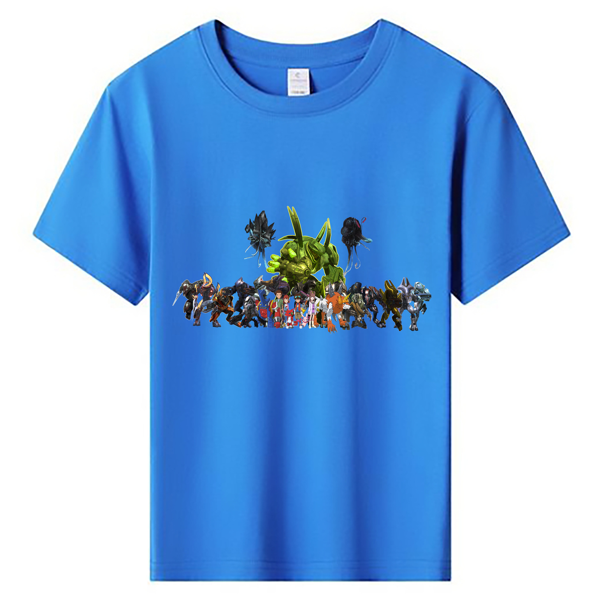 （画像用） Digimon デジタルモンスター/デジモン 綿100％キッズTシャツ（フロントプリント）